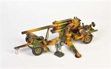 Lineol, Schweres Flak Geschütz + Soldat mit Scheinwerfer