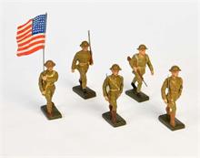 Elastolin, 5 amerikanische Soldaten