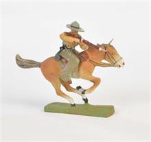 Elastolin, Cowboy mit spurtendem Pferd