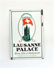 Emailleschild "Lausanne Palace"