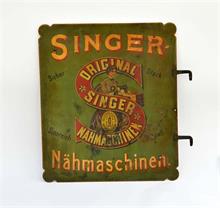 Blechschild "Singer Nähmachinen" um 1880