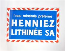 Emailleschild "Henniez Lithinee S.A."