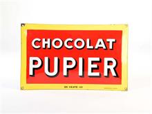 Emailleschild "Chocolat Pupier"