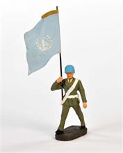 Elastolin, UNO Soldat mit Fahne