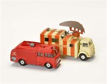 Corgi Toys, Flughafen Radarwagen + Dinky Toys, Flughafen Feuerwehr