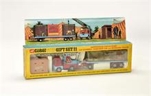Corgi Toys, Gift  Set 21 Chipperfields Circus Crane + Scammell Handyman + Menagerie Tractor