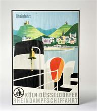 Plakat "Rheindampfschifffahrt" Anton Wolf