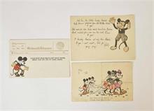 3 Micky Maus Postkarten
