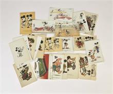 35 Nachdrucke alter Micky Maus Postkarten