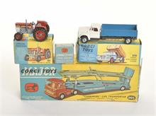 Corgi Toys, Dodge Kew Fargo Tipper, Ferguson Traktor + Leerkartons