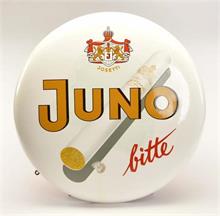 Emailleschild "Juno Light Zigaretten"