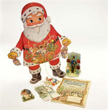Weihnachtsmann, Oblatenbilder + Kleinplakat