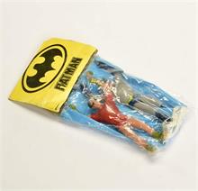 Batman + Robin Gummifiguren mit Fallschirm