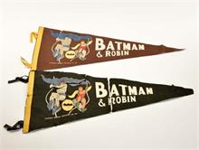 2 Wimpel "Batman + Robin" von 1966