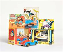 Corgi + Politoys, Konvolut Comic Fahrzeuge, Disney u.a.