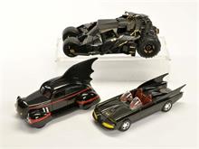 Corgi u.a., 3 Batman Cars, Batmobile