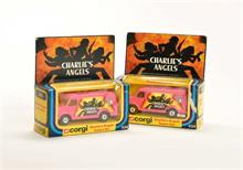 Corgi Toys, 2x Charlies Angels Custom Van