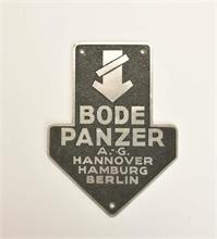 Original Tresor Schild "Bode Panzer"
