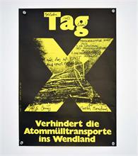 Plakat "Atommülltransporte" J. Beuys von 1985