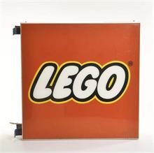 Lego, Leuchtreklame mit seitlicher Halterung