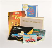 5 Bücher, Japan Spielzeug, Meccano  u.a.