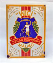 Oscar Heimburg, Emailleschild "WICI Fahrräder" 20er Jahre