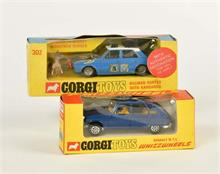 Corgi Toys, Hillman Hunter with Kangaroo + Renault 16T.S.