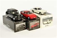 Minichamps + Autoart, Lincoln Taxi, Porsche 924 + MGC GT Coupe