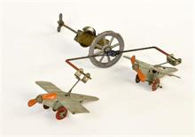 Flugspiel mit 2 Penny Toy Flugzeugen