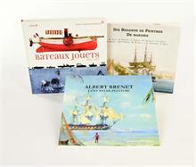 3 Bücher "Bateau + Jouets" + 2x Schiffsbilder