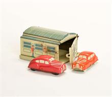 Fischer, Penny Toy Garage mit 2 Wagen
