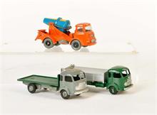 Dinky Toys + Dinky Supertoys, 2x Simca Cargo + Albion Chieftrain