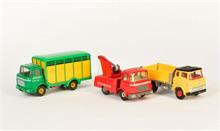 Dinky Toys, Crash Truck, Berliet Gak + Bedford LKW