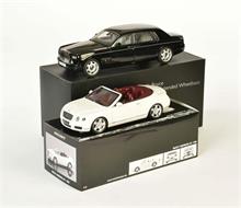 Minichamps + Kyosho, Bentley Continental GTC + Rolls Royce Phantom Extended Wheelbase