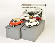 Autoart + Classic Collection, 2x BMW 600 + BMW Isetta mit Anhänger
