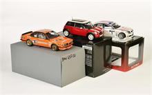 Autoart + Kyosho, BMW 320 si, BMW 635 csi + Mini Cooper