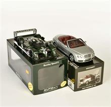 Autoart + Minichamps, Bentley Speed 8 + Bentley Continental GTC
