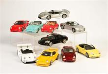 UT, Welly u.a., 10 Porsche Modelle