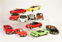 Corgi, Anson, Ricko u.a., 11 Modellautos (Lamborghini, MG, Audi u.a.)