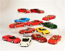 Hot Wheels, 13 Modellautos (Ferrari u.a.)