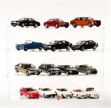 Autoart, Minichamps u.a., 15 Modellautos (Bentley, Aston Martin, Jaguar u.a.)