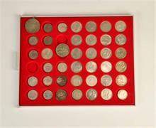 Großes  Konvolut von meist Silbermünzen des Dritten Reiches und der BRD