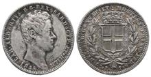 Italien, Sardinien Karl Albrecht 1831-1849, 1 Lire