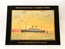 Hamburg-Südamerikanische Dampfschifffahrtsgesellschaft, Schiffsplakat im Originalrahmen