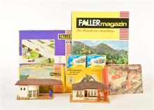 Faller, Tankstelle, 2 Häuser, Kataloge u.a.