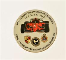 Plakette Michael Schumacher "Ausfahrt GP Monaco 1996"