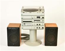 Braun, Stereoanlage A1, C1, CD4, T1, P1 mit Fuß + 2 Boxen LS70