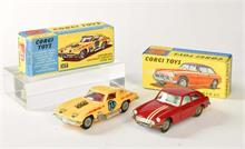 Corgi Toys, MGB GT + Customized Chevrolet Corvette Sting Ray
