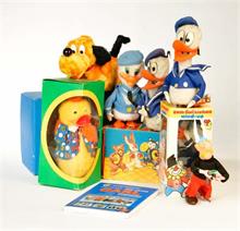 Carl, 4x Donald Duck, Pluto, Ente, Asterix + 1 Buch