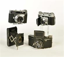2 Kodak Retina, 1 Ihagee Exata + 1 Kodak Klappkamera
